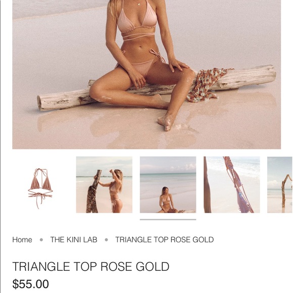NEW Swell Obsessed Swimwear bikini in rose gold (XS/S) - Picture 8 of 10